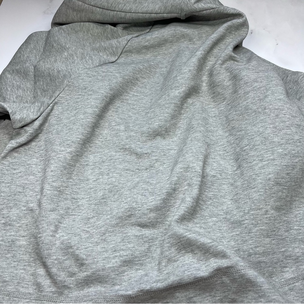 Nike Tech Fleece Hoodie Heather Grey Black Zip Up Sweatshirt Plus - Picture 6 of 8